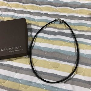 Silpada Black braided leather necklace.